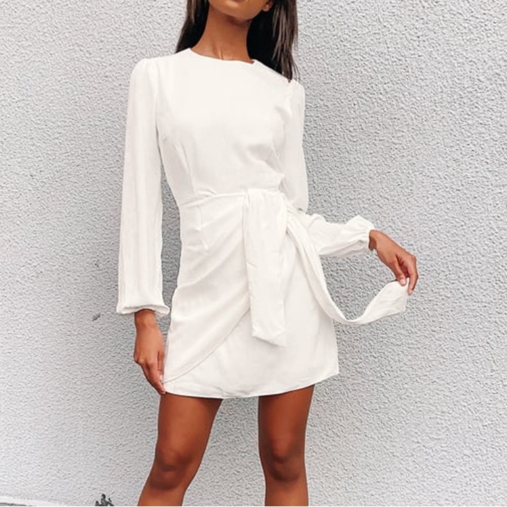 White wrap dress NWOT